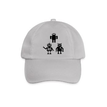 Roboter Android - Baseballkappe - Grau - Vorne