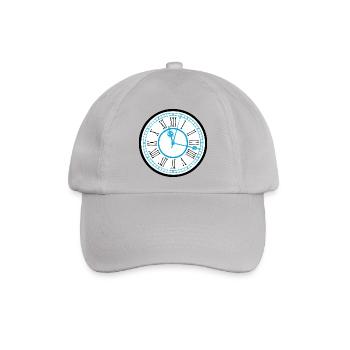 uhr zeit watch clock time hourglass sanduhr33 - Baseballkappe - Grau - Vorne