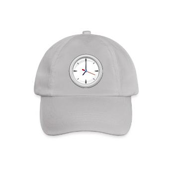 uhr zeit watch clock time hourglass sanduhr68 - Baseballkappe - Grau - Vorne