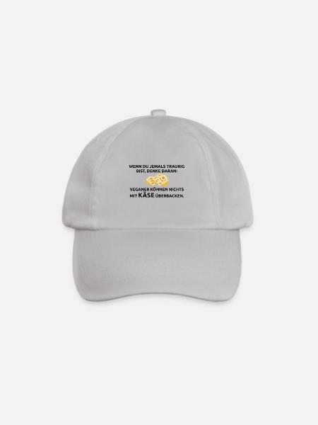 Käse überbacken Käseliebe Spruch Geschenk Motto - Baseballkappe - Grau