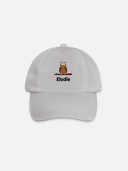Kinder Schule Geboren Eule Motiv Elodie - Baseballkappe - Grau