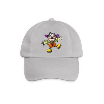clown harlekin hofnarr kasper komiker narr witzbol - Baseballkappe - Grau - Vorne