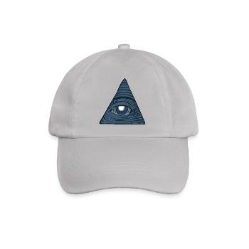 Illuminati Alles sehendes Auge Geschenk Idee - Baseballkappe - Grau - Vorne