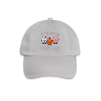 VEGANER LUSTIGE SPRÜCHE ANIMALS LOVE VEGANS GIFT - Baseballkappe - Grau - Vorne