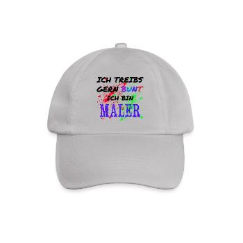 Maler ich treibs Bunt - Baseballkappe - Grau - Vorne