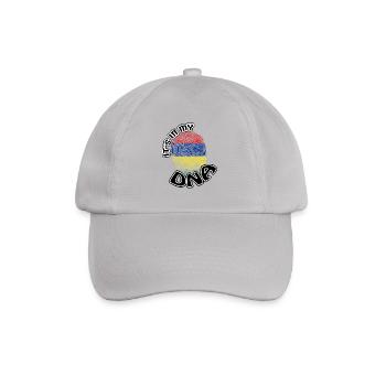 Geschenk Its in my dna dns roots Mauritius - Baseballkappe - Grau - Vorne