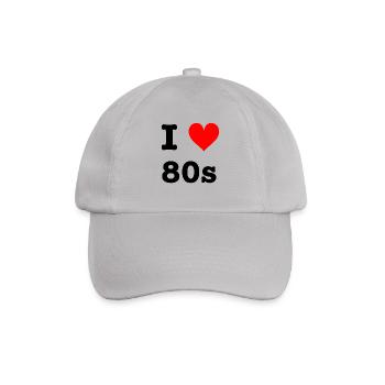 I love 80s - Baseballkappe - Grau - Vorne