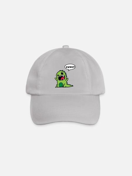 Rawr Dino Dinosaurier Niedlich Geschenk Idee - Baseballkappe - Grau