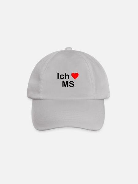 Ich liebe MS - Münster | Heimat | Geschenk - Baseballkappe - Grau