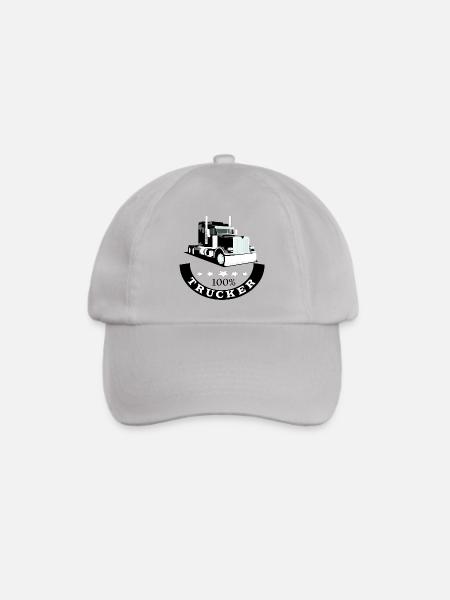 Trucker , 100% Trucker, Truckershirt - Baseballkappe - Grau