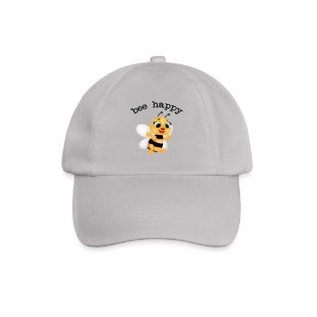 flotte biene, be happy - Baseballkappe - Grau - Vorne