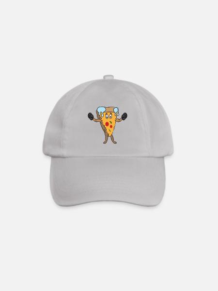 Pizza Training Fitness Geschenk Sport - Baseballkappe - Grau