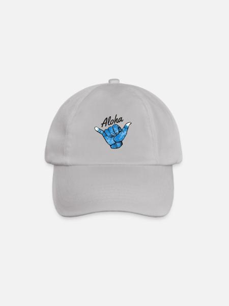 Aloha | Windsurfer & Wellenreiter Surf Design - Baseballkappe - Grau