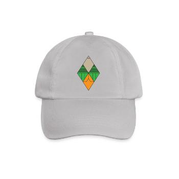 Diamant-Grafik - Baseballkappe - Grau - Vorne