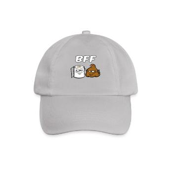 BFF - Best friends for ever - Geschenkidee Freunde - Baseballkappe - Grau - Vorne