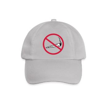 joint verboten schild zone keine clipart logo hanf - Baseballkappe - Grau - Vorne