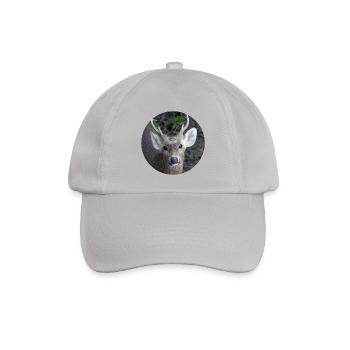 Reh Rehkitz Hirsch Hirsche Rentier - Baseballkappe - Grau - Vorne