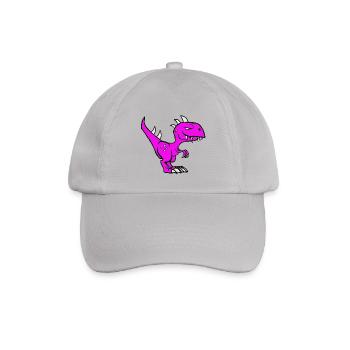 Dinosaurier lila - Baseballkappe - Grau - Vorne
