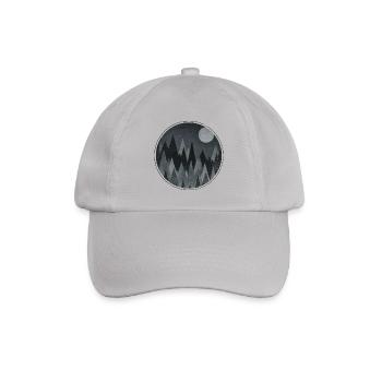 Black & White Triangles Abstract mountains design - Baseballkappe - Grau - Vorne
