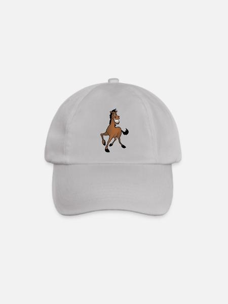 Pferd - Baseballkappe - Grau