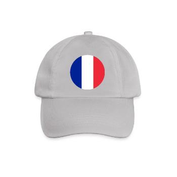 runde Aufkleber Flagge von Frankreich Aufkleber Frankreich - Baseballkappe - Grau - Vorne