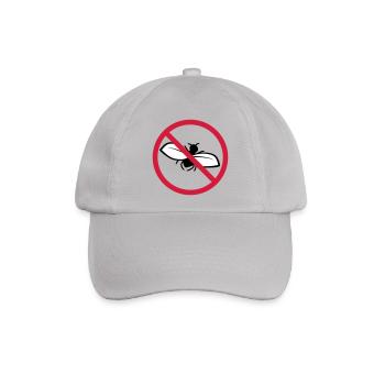 Fliege Verboten Schild - Baseballkappe - Grau - Vorne