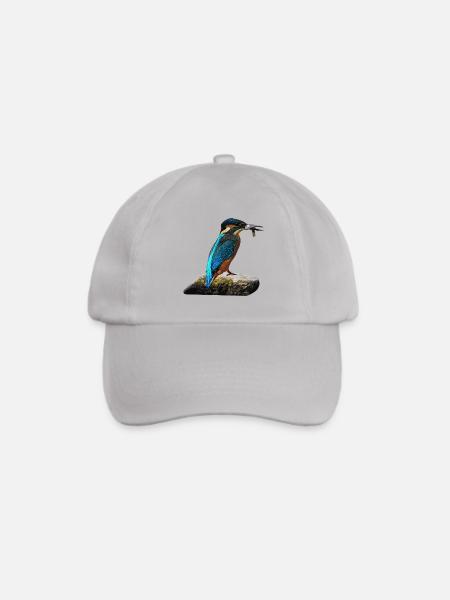 Majestätischer Eisvogel im Digital-Art Stil - Baseballkappe - Grau