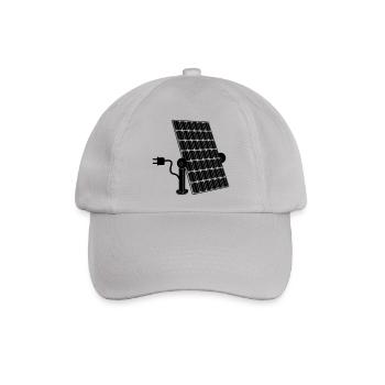 Solarpanel mit Stecker - Baseballkappe - Grau - Vorne