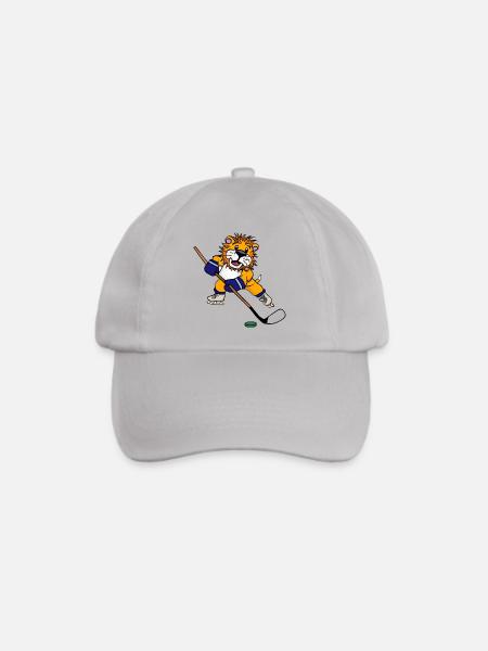 Löwe der eishockey spielt - Baseballkappe - Grau