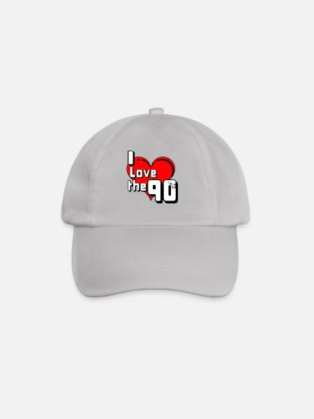 90er Party , Mottoparty , 90er Love (25) - Baseballkappe - Grau