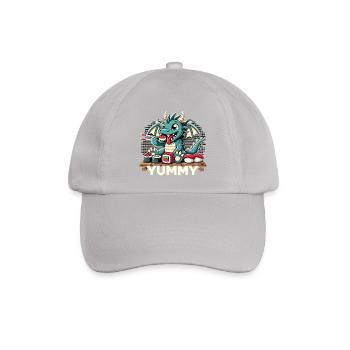 Drache Maki Sushi Yummy Kawaii Geschenk - Baseballkappe - Grau - Vorne