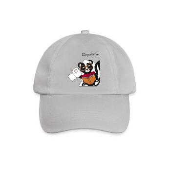 Stinktier Pixie Klugscheisser - lustiges Motiv - Baseballkappe - Grau - Vorne