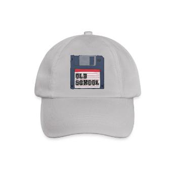 Old school Diskette Retro Vintage 80er 90er Kids - Baseballkappe - Grau - Vorne