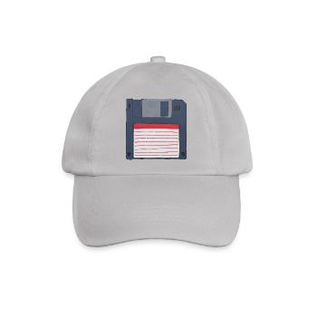 Diskette Retro Vintage Old school 80er 90er - Baseballkappe - Grau - Vorne