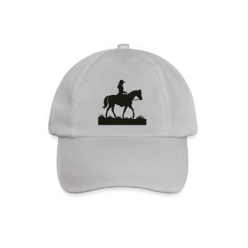 Westernreiterin Silhouette - Baseballkappe - Grau - Vorne