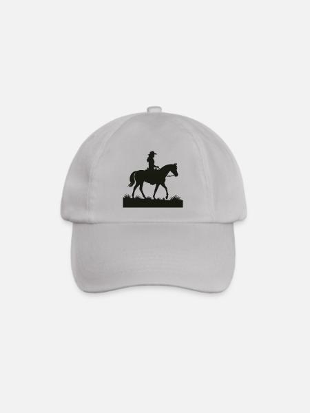 Westernreiterin Silhouette - Baseballkappe - Grau