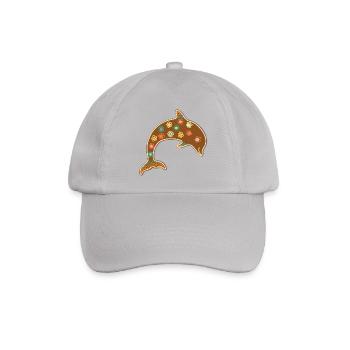 Niedlicher Lebkuchen Delphin Weihnachten Xmas Deko - Baseballkappe - Grau - Vorne