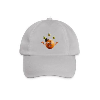 Verspieltes Orange - Baseballkappe - Grau - Vorne