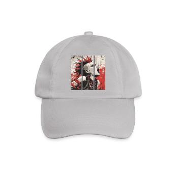 Punkrock Mädchen - Baseballkappe - Grau - Vorne