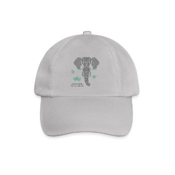Sumatran_Elephant_-_grey - Baseballkappe - Grau - Vorne