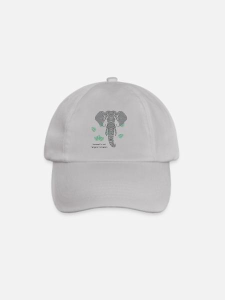 Sumatran_Elephant_-_grey - Baseballkappe - Grau