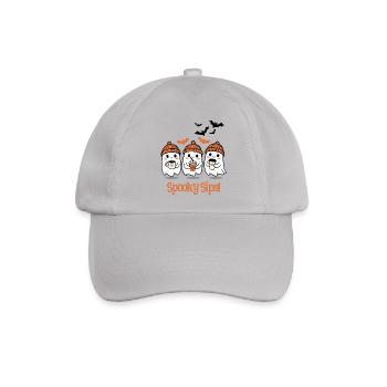 Spooky Sips Geister Kaffee Trio - Baseballkappe - Grau - Vorne