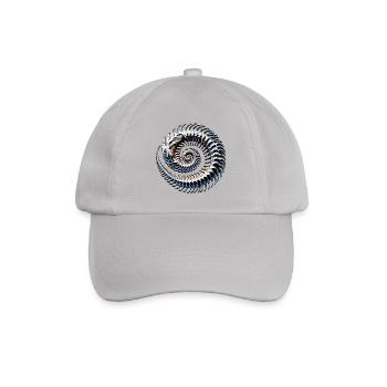 Fantasie Fossil Spirale Knochenfisch Metamorphose - Baseballkappe - Grau - Vorne