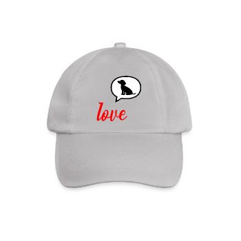 Liebeserklärung Hund - Baseballkappe - Grau - Vorne