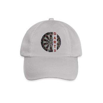 Darts Dartscheibe 180 Vintage - Baseballkappe - Grau - Vorne