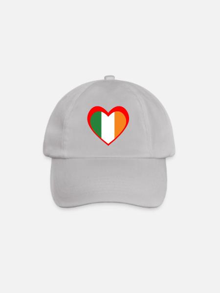 Ireland Heart – Liebe zu Irland - Baseballkappe - Grau