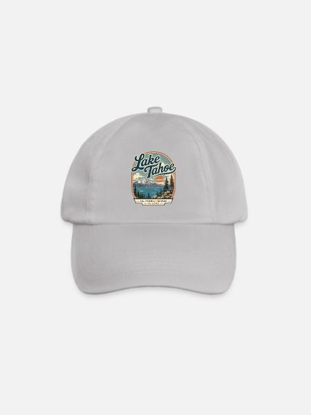 Lake Tahoe Retro Landschaft - Baseballkappe - Grau