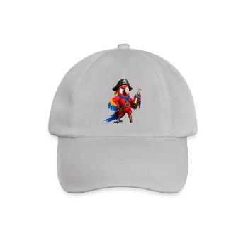 Papageienpirat - Baseballkappe - Grau - Vorne