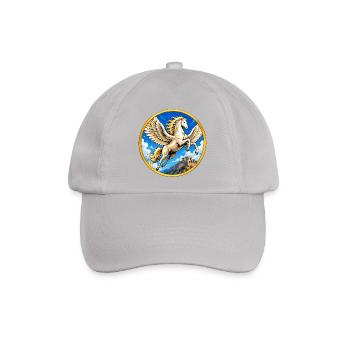 Pegasus über dem Hügel - Baseballkappe - Grau - Vorne