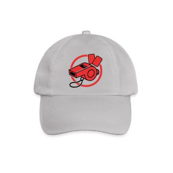 Schiedsrichter Pfeife Icon - Baseballkappe - Grau - Vorne